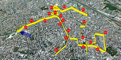 Percurso de 21 km