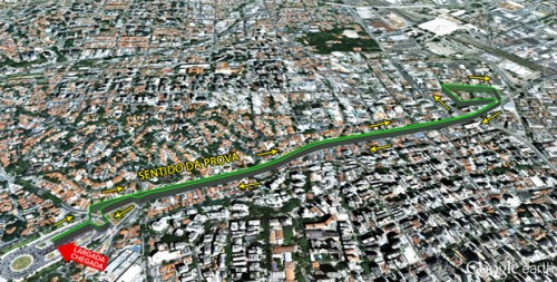 Percurso da Corrida e Caminhada Esperança 2014 - São Paulo