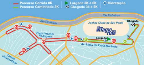Percursos da Disney Magic Run-2016