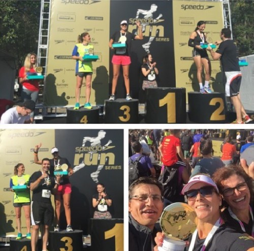 Carol Albuquerque no pódio da Speedo Run (instagram da atleta)