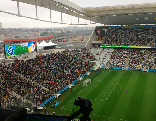 Arena Corinthians, setor Norte, onde não há cadeiras (Esportividade)