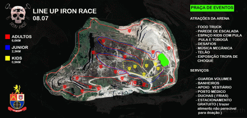Percursos da Iron Race de 8 de julho de 2017