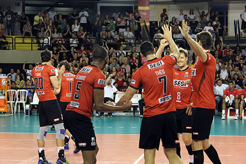 Time masculino do Sesi-SP na Vila Leopoldina (Sesi SP Vôlei)