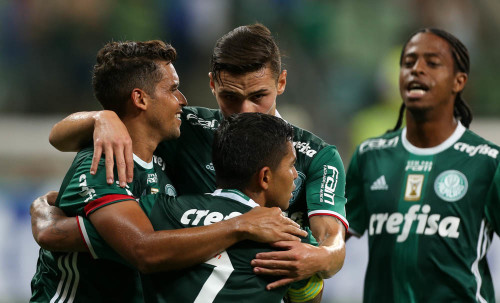 Comemoração palmeirense (Cesar Greco/Ag Palmeiras/Divulgação)