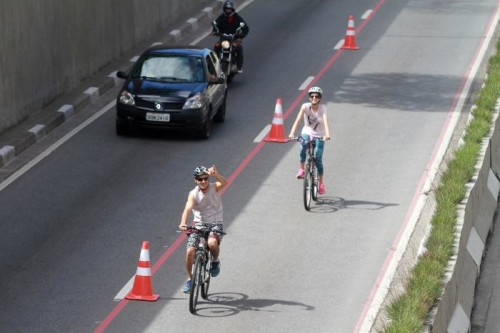 Ciclofaixa de lazer andreense (Ricardo Trida/PSA)
