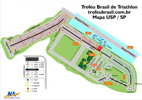 Percursos da segunda etapa de 2013 do Troféu  Brasil de triatlo