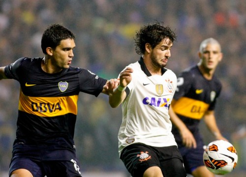 Alexandre Pato joga contra o Boca Juniors (Rodrigo Coca/Agência Corinthians)