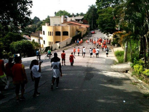 Caminhada Jogo Aberto, que encerrou o Festival Esportivo Jogo Aberto de 2012