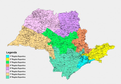 Divisão do Estado de São Paulo por regiões esportivas