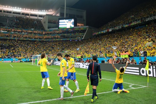 Neymar comemora gol do Brasil na Arena Corinthians (Jefferson Bernardes/VIPCOMM)