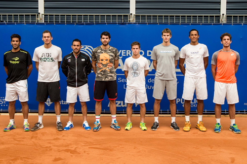 Os oito tenistas que participam do torneio (Marcello Zambrana)