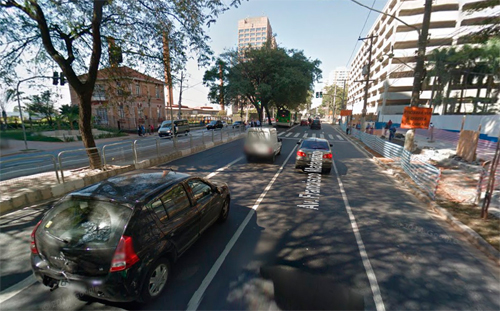 Avenida Francisco Matarazzo ganhou nova faixa (Google Maps/Reprodução)