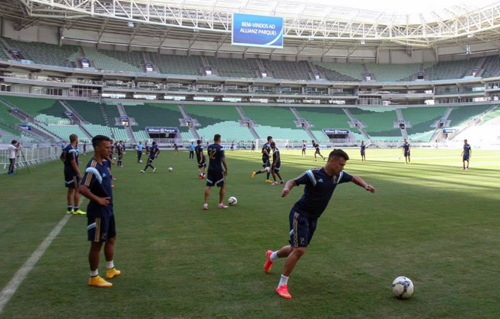 Primeiro treino do Palmeiras no Allianz Parque (Cesar Greco/Agência Palmeiras)