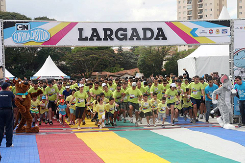 Largada de edição anterior da Corrida Cartoon, então no Jockey (Divulgação)