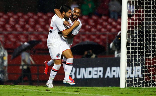 Alexandre Pato e Wesley, jogadores do São Paulo (Rubens Chiri/saopaulofc.net)