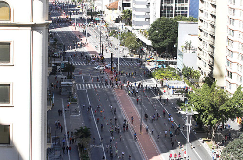 Avenida Paulista só para pedestres e ciclistas em 28/06/2015 (Leon Rodrigues/SECOM)