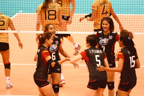 Tailandesas bateram as alemãs por 3 sets a 0 em São Paulo (FIVB/Divulgação)