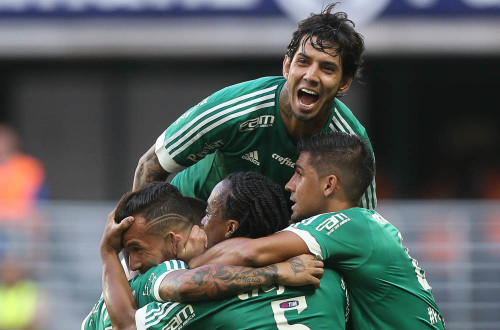 Palmeirenses vibram com gol no Allianz Parque (Cesar Greco/Ag Palmeiras/Divulgação)