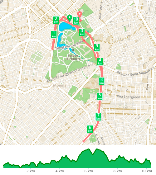 Percurso e altimetria da Disney Magic Run-2015