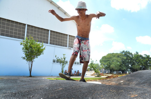 Skatista na pump track (Fernando Pereira/SECOM)