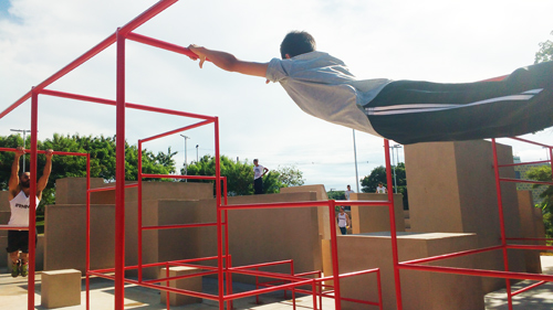 Espaço destinado ao parkour (Esportividade)