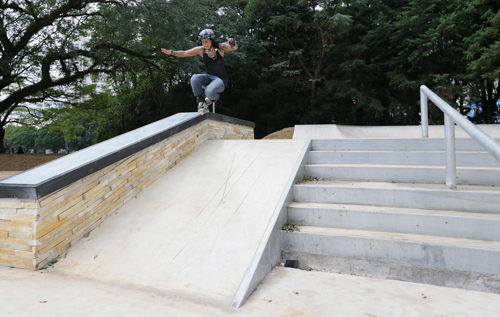 Patinadores também têm espaço; aqui na área de street (Cesar Ogata/Secom)