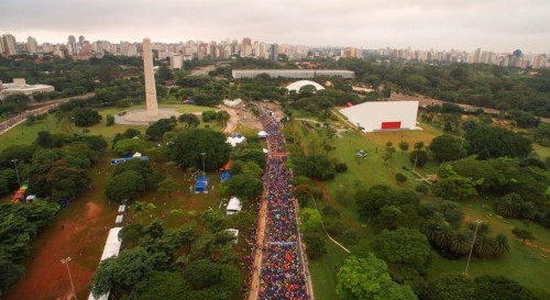 Região do Ibirapuera e largada da Maratona Internacional de SP de 2017 (Cine Del Valle)