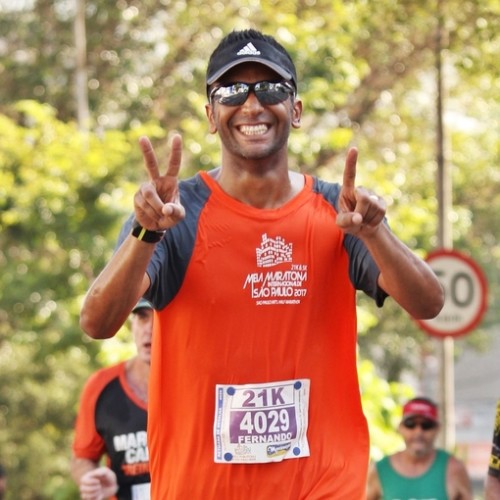 Atleta participante da Meia Maratona Internacional de São Paulo de 2017 (Fotop)