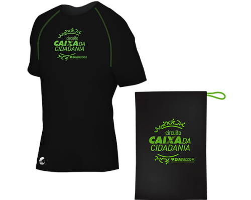 Camiseta e sacola do Circuito Caixa da Cidadania de 2017