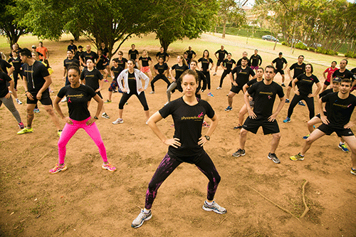 Grupo de participantes da Corrida e Caminhada Physique Pilates Run & Health (Carolina Ribeiro)