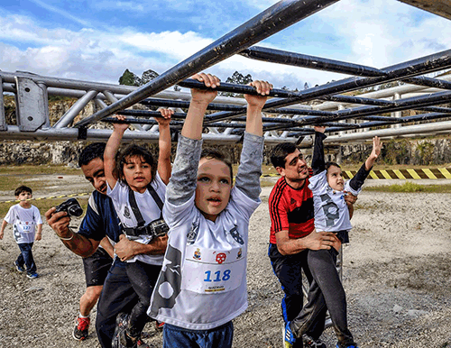 Iron Kids na pedreira Anhanguera, em Cajamar (Iron Race/Divulgação)